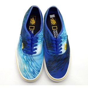 Vans Blue National Geographic Papua New Guinea Lace Up Sneakers Shoes Men's 9